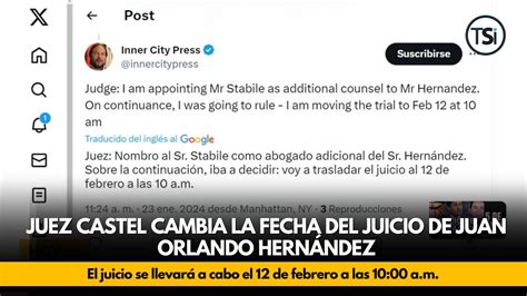 Juez Castel Cambia La Fecha Del Juicio De Juan Orlando Hernández Youtube