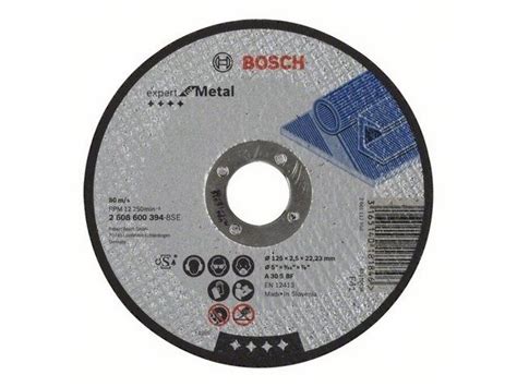 Disque EXPERT à tronçonner BOSCH à moyeu plat Spécial métaux 125X2 5 MM