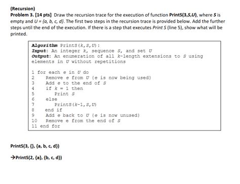 Solved Recursion Problem 3 14 Pts Draw The Recursion