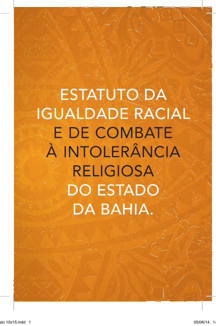 Pdf Estatuto Da Igualdade Racial E De Combate Intoler Ncia