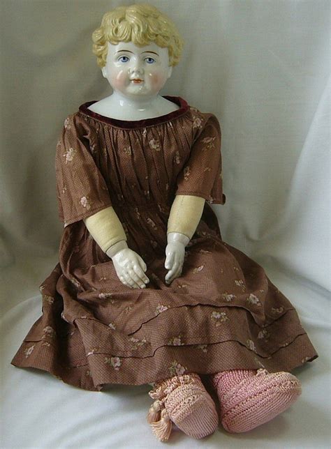 Alt Beck And Gottschalck German Glazed Porcelain China Shoulder Head Doll Victorian Dolls