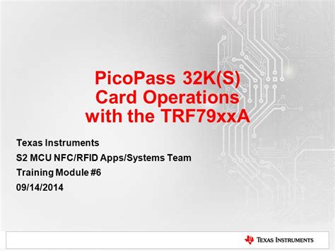 Picopass K S Card Operations With The Trf Xxa Texas Instruments S