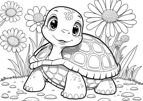 Young tortoise - Free coloring page | Turtle coloring pages, Coloring ...