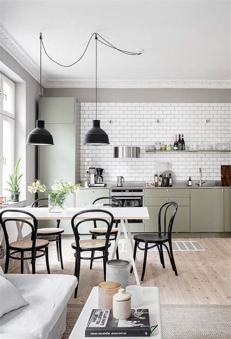 Gorgeous Grey Home With An Olive Kitchen Via Coco Lapine Design Blog