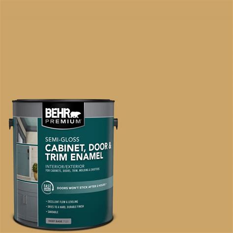 BEHR PREMIUM 1 Gal PPU6 17 Classic Gold Semi Gloss Enamel Interior