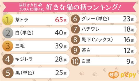 1位は茶トラ！猫好き女性300人に聞いた好きな猫柄ランキング｜ねこうぇぶ