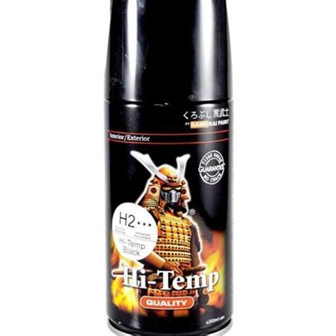 Samurai Hi Temp Tahan Panas Spray H2 H1 Spray Exhaust Matt Black