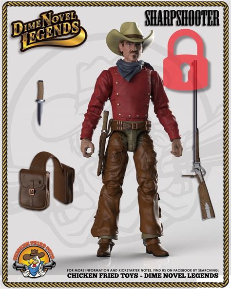 Chicken Fried Toys Dime Novel Legends Kickstarter 1 18 Scale