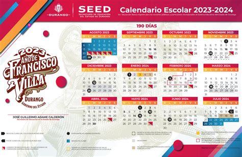 Emite La Seed El Calendario Escolar Del Ciclo 2023 2024 Para Durango