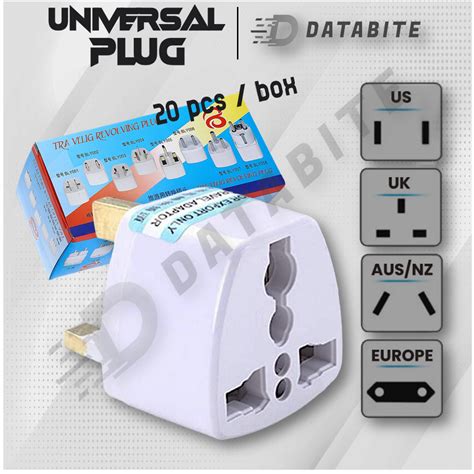 20pcs Wholesale Travel 3 Pin Adapter Plug Malaysia China British Europe