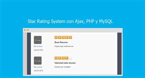 Star Rating System Con Ajax Php Y Mysql Baulphp