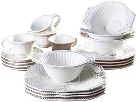 Amazon American Atelier Round Dinnerware Sets White Kitchen