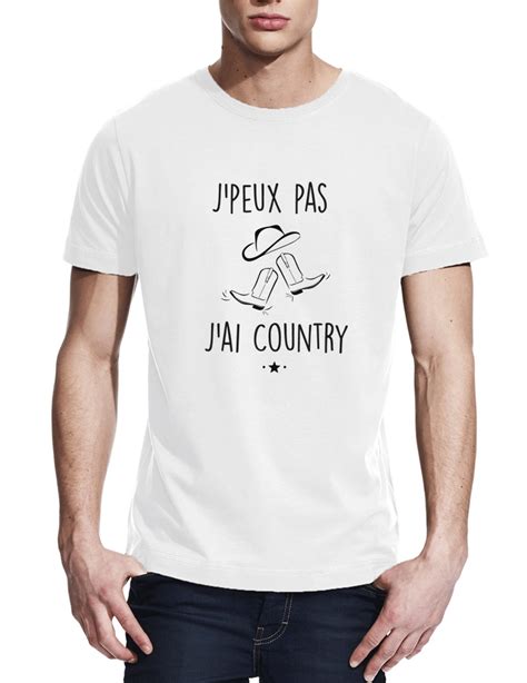 T Shirt Homme J Peux Pas J Ai Country