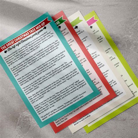 Free Printable Left Right Christmas Game Free Printables Online