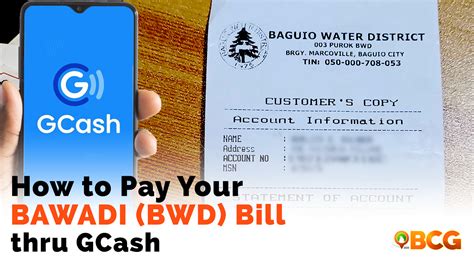 How To Pay Your Bwd Bill Using Gcash Bcg