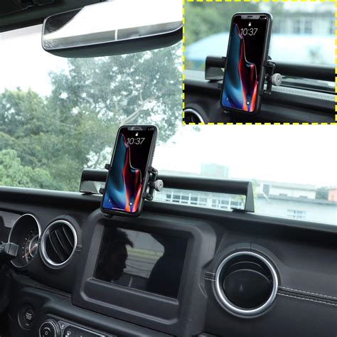 Rugged Heavy Duty Dash Bar Phone Holder Dashboard Cell Phone Mount For