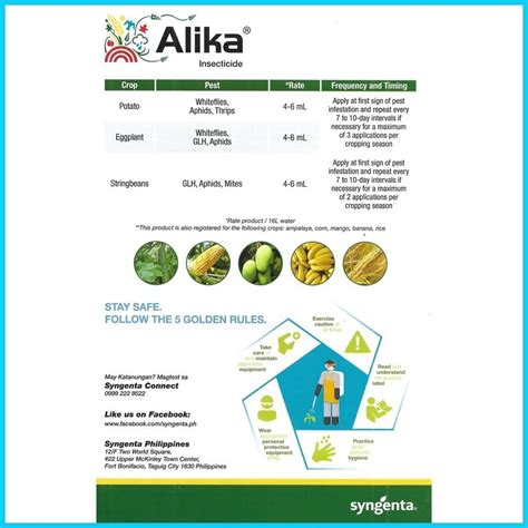 Alika Lambda Cyhalothrin And Thiamethoxam 247 Zc Insecticide 250ml100ml Shopee Philippines