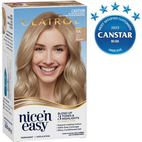 Clairol Nice N Easy A Light Ash Blonde Hair Colour Each Woolworths