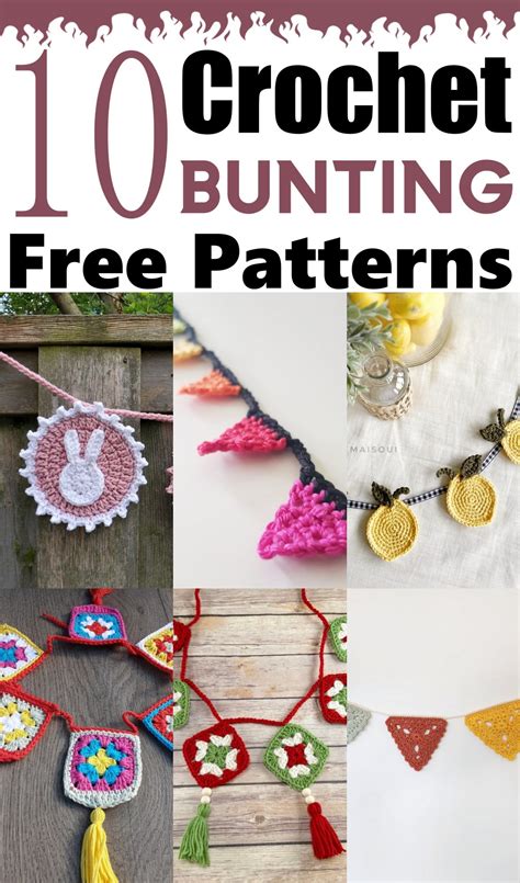 10 Crochet Bunting Patterns For Christmas Season - Clairea Belle Makes