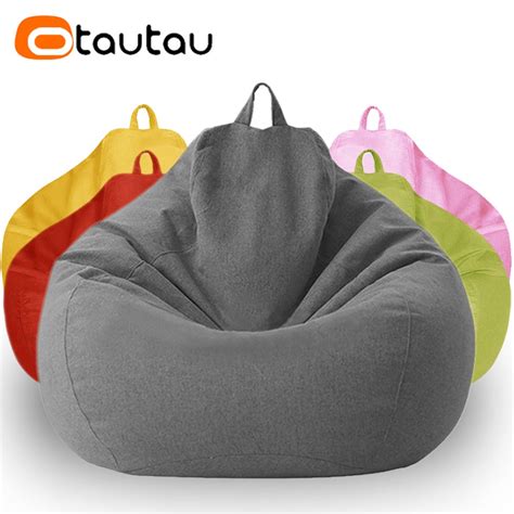 Otautau Bean Bag Cover Cm Big Cotton Linen Lazy Beanbag Chair Sofa