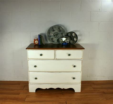 Roots and Wings Furniture Blog: No. 115 White Dresser with Wood Top