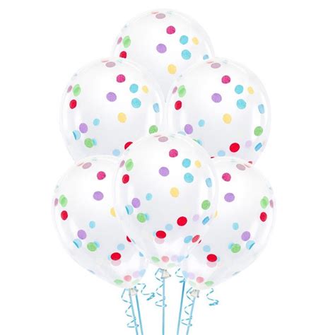 Ballons En Latex Avec Confettis Color S Cm Partydeco Unit S