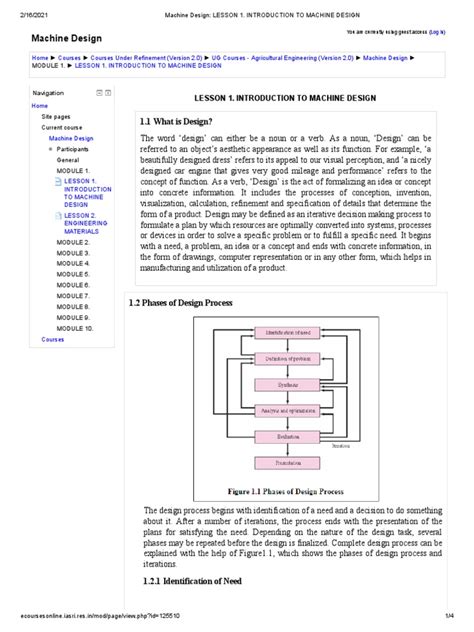 Machine Design - LESSON 1. INTRODUCTION TO MACHINE DESIGN | PDF ...