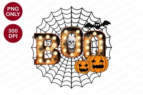 Boo Halloween Sublimation Graphic By Sinedigitaldesigns · Creative Fabrica