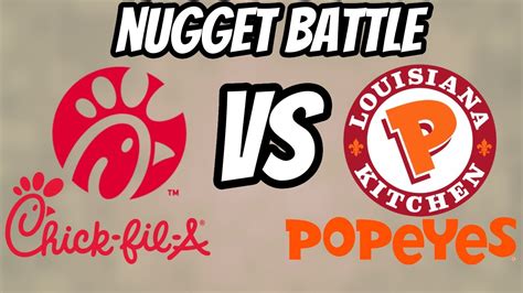 Chicken Nugget Battle Popeyes Vs Chick Fil A YouTube