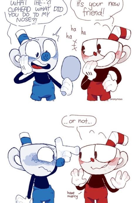 Mugman Quest Ce Qu Cuphead Quest Ce Que Tu As Fait à Mon Nez