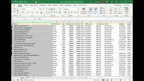 How To Combine Two Pivot Tables In Excel Youtube