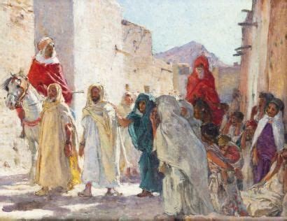 Tienne Dinet Les Prisonniers Oil On Canvas Canvas Painting Arabian