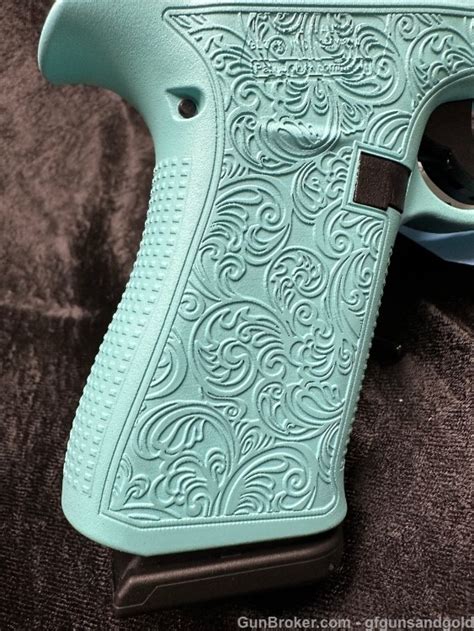 CUSTOM NICKEL GLOCK G43X 9MM GLOCK N ROSES TEAL BLUE LIMITED EDITION