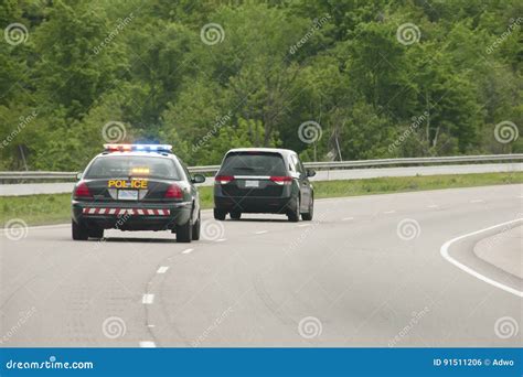 Police Chase Stock Photo Image Of Highway Chase Siren 91511206