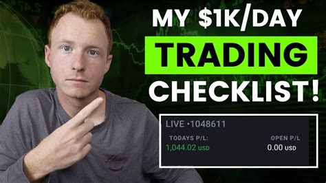 Revealing My Exact Day Trading Checklist Day Youtube