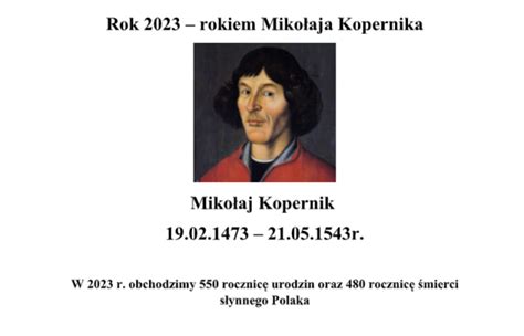 Rok Rokiem Miko Aja Kopernika Szko A Podstawowa Nr Z