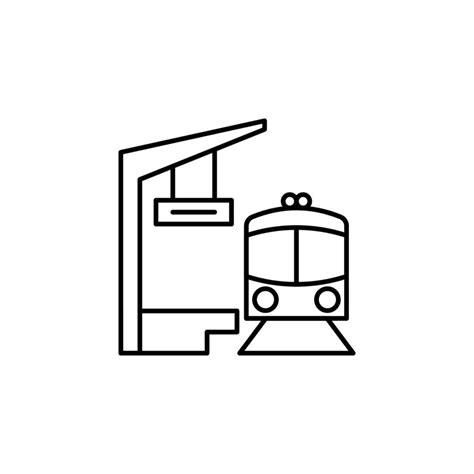 Railway station, train vector icon 22570036 Vector Art at Vecteezy