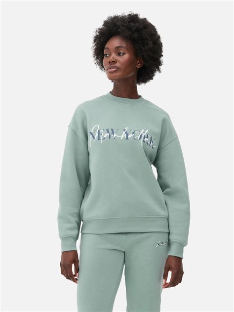 Sudadera Con Cuello Redondo Y Mensaje Verde Claro Mujer Primark