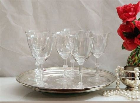 Beautiful René Lalique Wine Glasses In The Beaugency Pattern Elegant Crystal Glassware At Its