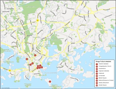 Map of Helsinki, Finland - GIS Geography