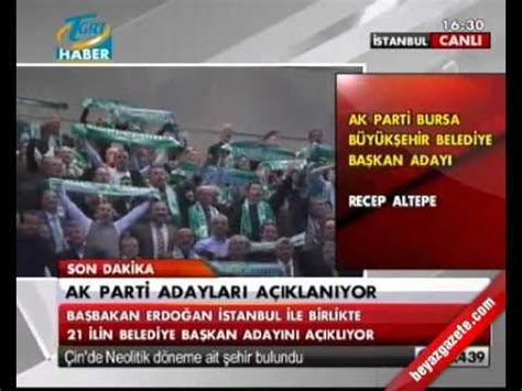 2014 AK Parti Bursa Belediye Başkan Adayı Recep Altepe YouTube