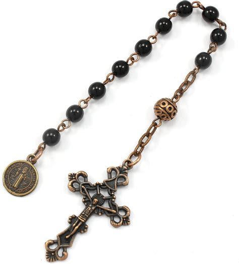 One Decade Catholic Rosary Auto Rosary Epoxy Coated Copper Will