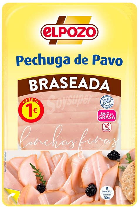 ElPozo Pechuga De Pavo Braseada Bajo En Grasa En Lonchas Fin