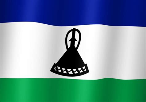 Premium Photo Lesotho National Flag 3d Illustration Close Up View