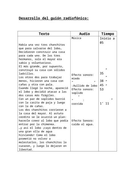 DOCX Desarrollo del guión radiofónico DOKUMEN TIPS