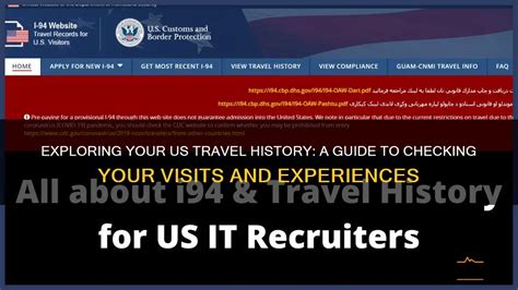 Exploring Your Us Travel History A Guide To Checking Your Visits And