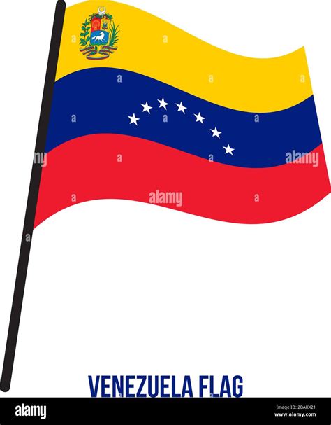 Venezuela Flag Waving Vector Illustration On White Background