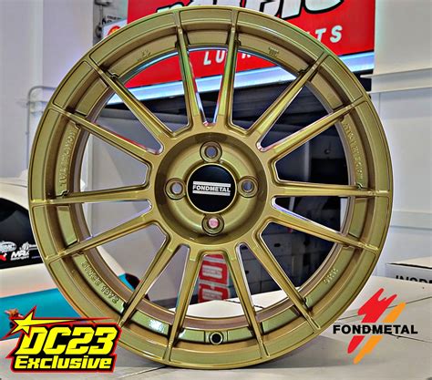 Cerchi In Lega Fondmetal 9RR Glossy GOLD Set Da 4 7x17 ET 35 Dc 23