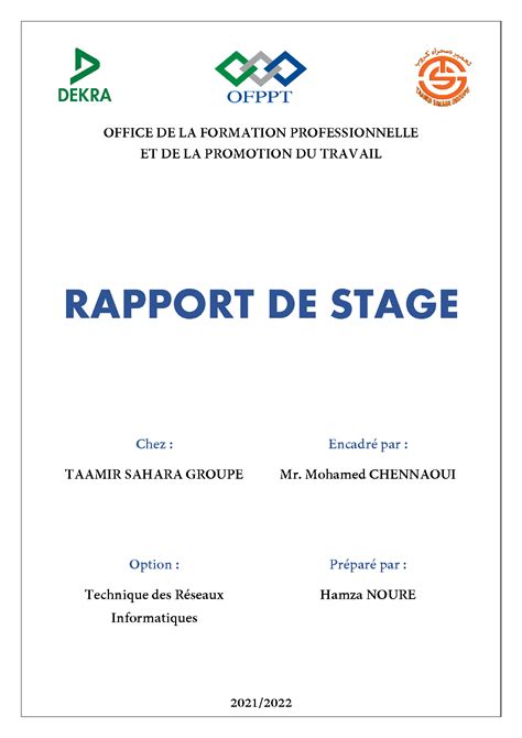 Solution Rapport De Stage Ofppt La Visite Technique Dekra Studypool