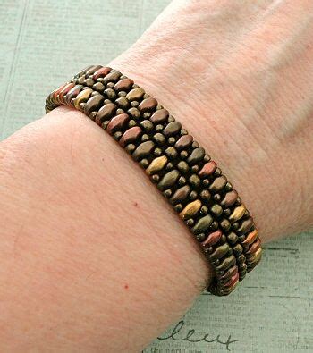 Linda S Crafty Inspirations Mystery Superduo Bracelet Olive Iris